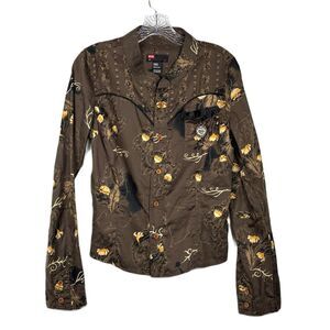 Archive Diesel Y2K 2pc Floral Set: Asymmetrical Skirt w/ Pouch 27 & Large Top